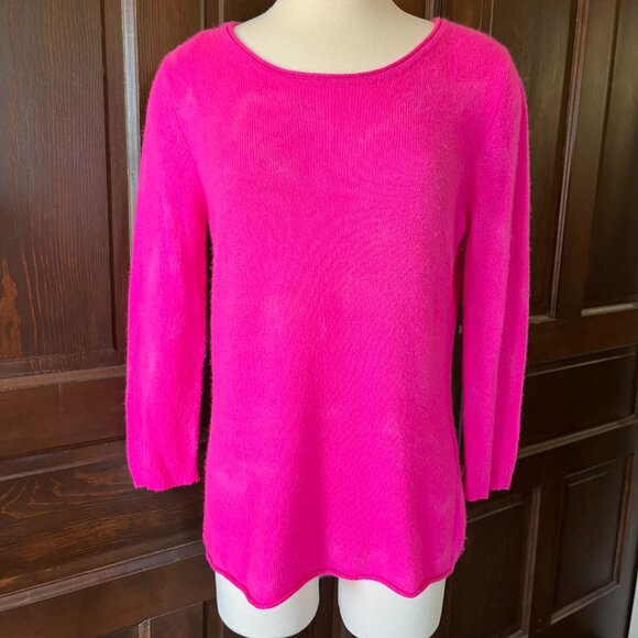 Claudia Nichole Hot Pink Cashmere Sweater Women's XL - Picture 15 of 15